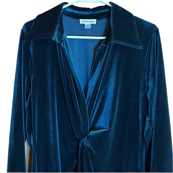 Calvin Klein Dresses Calvin Klein Green Polyesterspandex Velvet